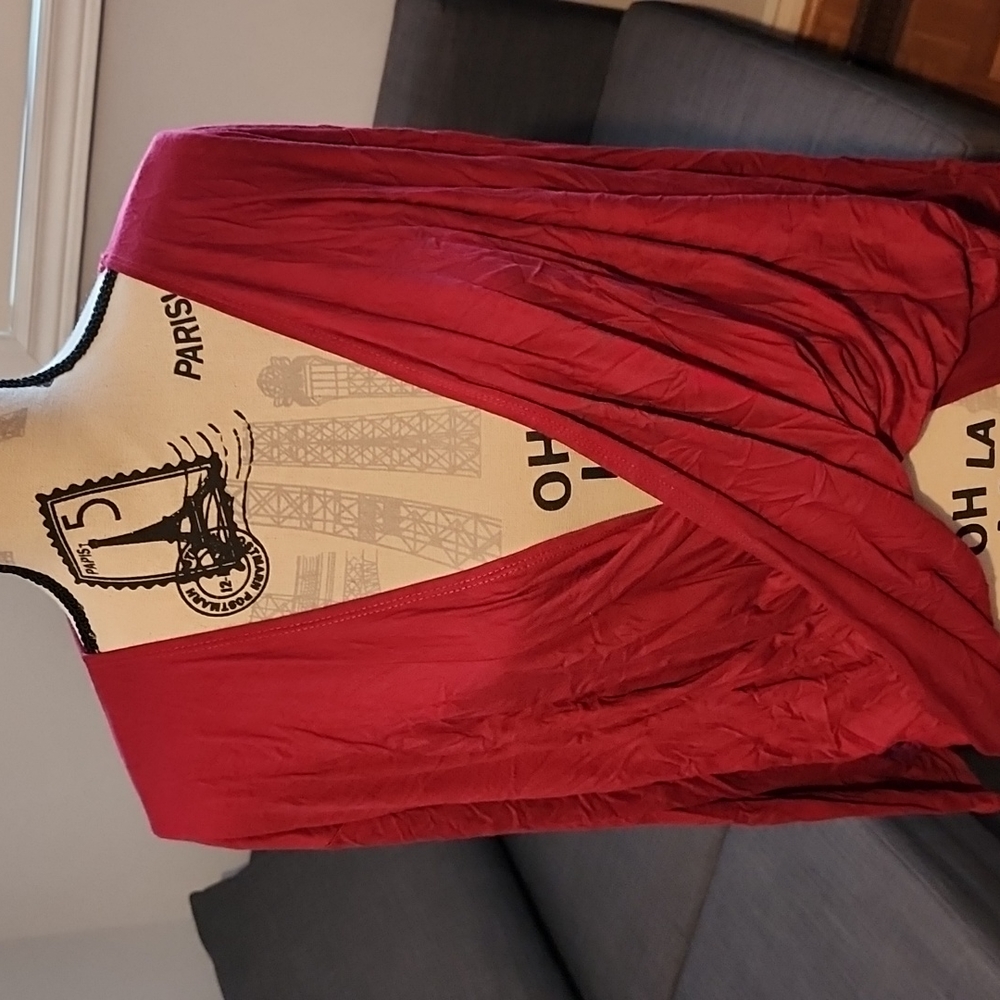 Maroon High Low Tunic *Like New* Sz L